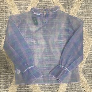 Simons sheer see through and april long sleeve top